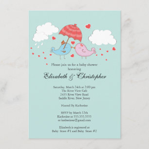 Invitation Baby shower Inséparable mou