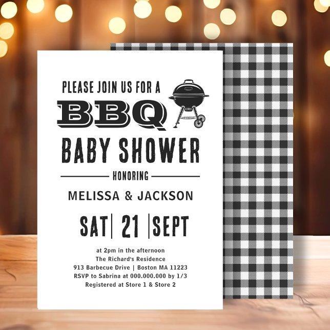 Invitation Baby shower jardin barbecue (Créateur téléchargé)