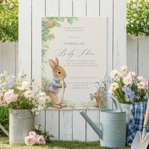 Invitation Baby Shower Jardin de Lapin Vintage