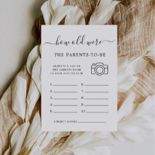 Invitation Baby shower Jeu Quel Âge Avaient Les Parents À Êtr