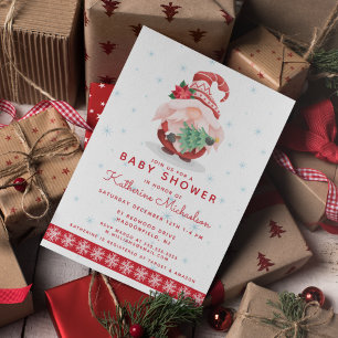 Invitation Baby shower   Joyeux cadeau de Noël