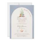 Invitation Baby shower jumeau Cowboy