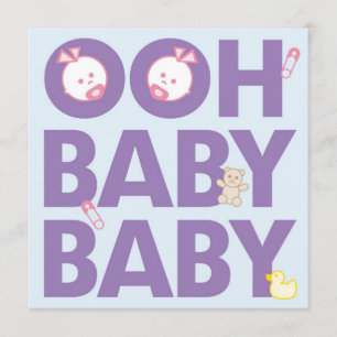 Invitation Baby shower jumeau de filles