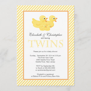 Invitation Baby shower Jumeaux Jumeaux Jumeaux