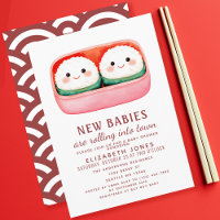 Baby shower jumeaux Sushi Rice Ball Kawaii Twins