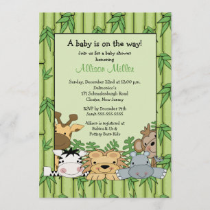Invitation Baby shower Jungle Safari