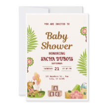 Invitation Baby shower Jungle Safari