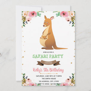 Invitation baby shower Kangaroo