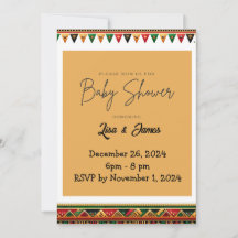Invitation Baby shower Kwanzaa