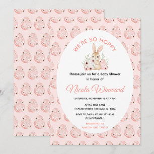 Invitation Baby Shower Lapin de Pâques