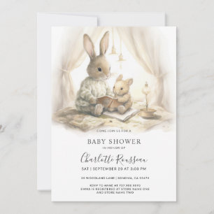 Invitation Baby Shower Lapin de Pâques