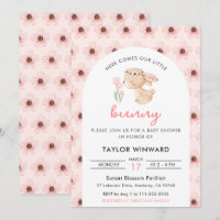 Baby Shower Lapin de Printemps Floral