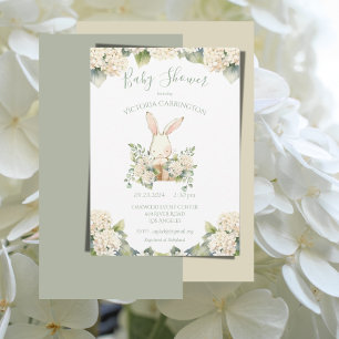 Invitation Baby shower lapin mignon