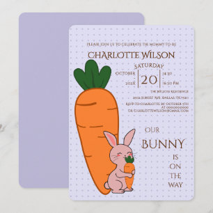 Invitation Baby Shower Lapin Mignon & Carotte