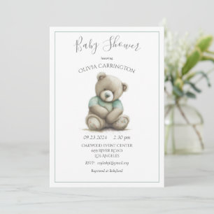 Invitation Baby shower lapin mignon lapin