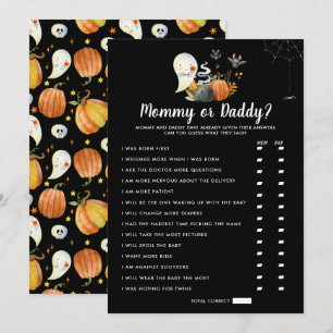 Invitation Baby Shower Little Boo Jeu Maman ou Papa