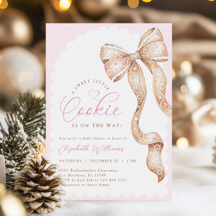 Invitation Baby shower Little Cookie Bow