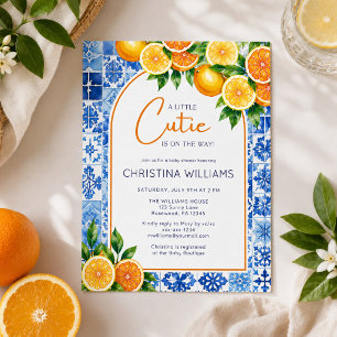 Invitation Baby Shower Little Cutie Mixte