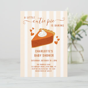 Invitation Baby shower Little Cutie Pie Citrouille Fall Strip