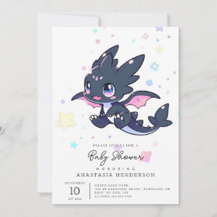 Invitation Baby shower Little Dragon