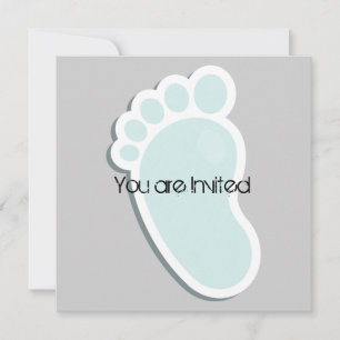 Invitation Baby shower Little Footprints
