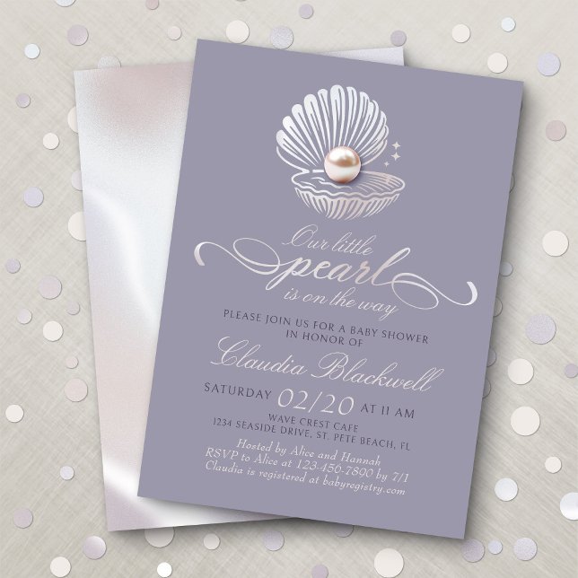 Invitation Baby shower Little Pearl (Créateur téléchargé)