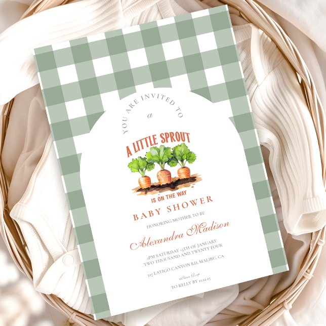 Invitation Baby shower Little Sprout (Créateur téléchargé)