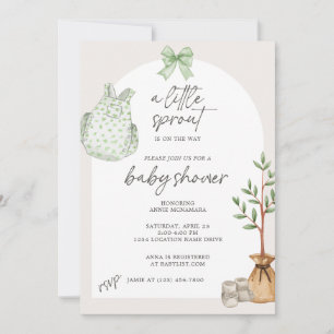 Invitation Baby shower Little Sprout Garden