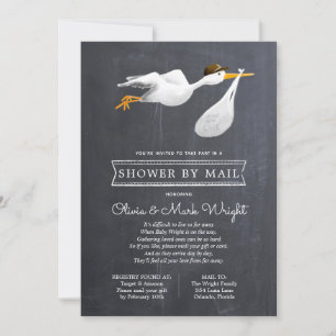 Invitation Baby shower longue distance par courrier
