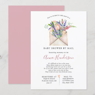 Invitation Baby shower longue distance par courrier