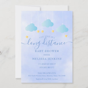 Invitation Baby shower Longue Distance Par Mail Boy Blue