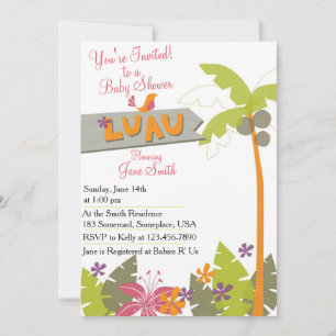 Invitation Baby shower Luau
