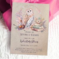 Baby shower Magic Owl Girl Wizard