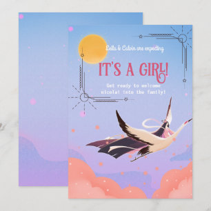 Invitation baby shower magique céleste