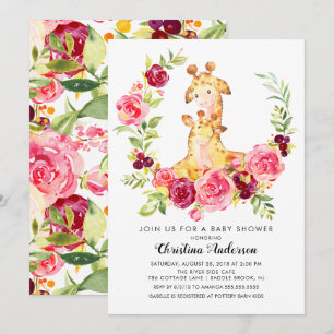 Invitation Baby shower Maman & Baby Giraffe