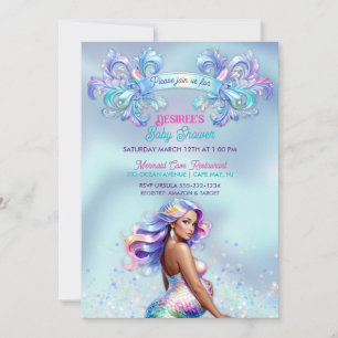 Invitation Baby Shower Maman Sirène Grossesse