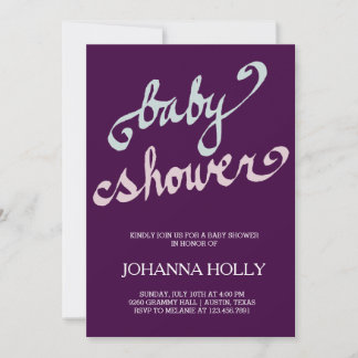 Invitation baby shower manuscrit