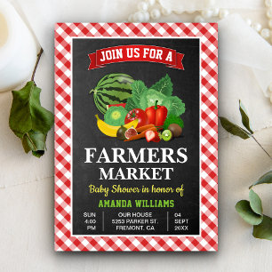 Invitation Baby-Shower Marché de Producteurs