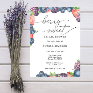 Invitation Baby Shower Mariage aux Baies Aquarelle