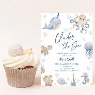 Invitation Baby Shower Marin Sous Les Mers