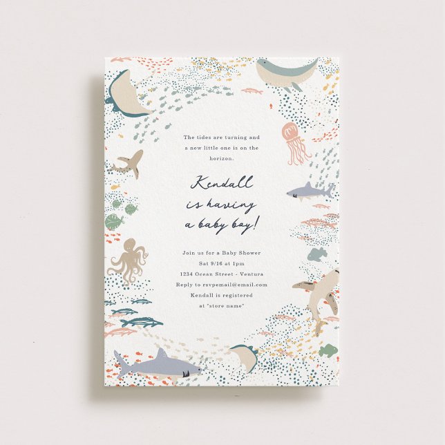 Invitation Baby shower Marine Life (Créateur téléchargé)