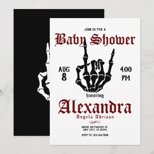Invitation Baby shower Metal Rock