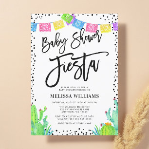 Invitation Baby shower mexicain moderne Fiesta