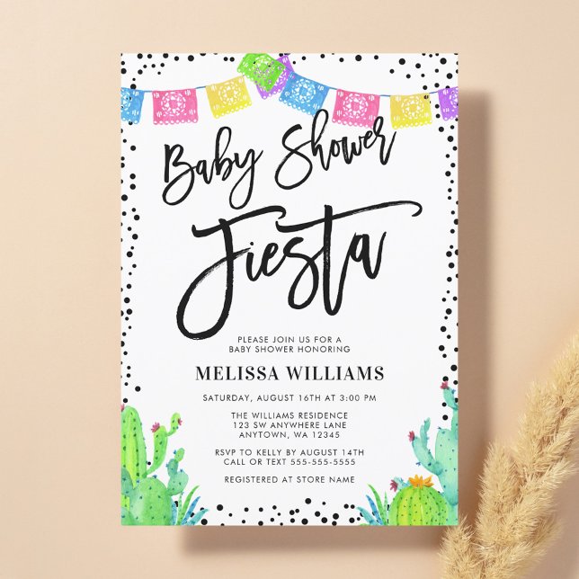 Invitation Baby shower mexicain moderne Fiesta (Créateur téléchargé)