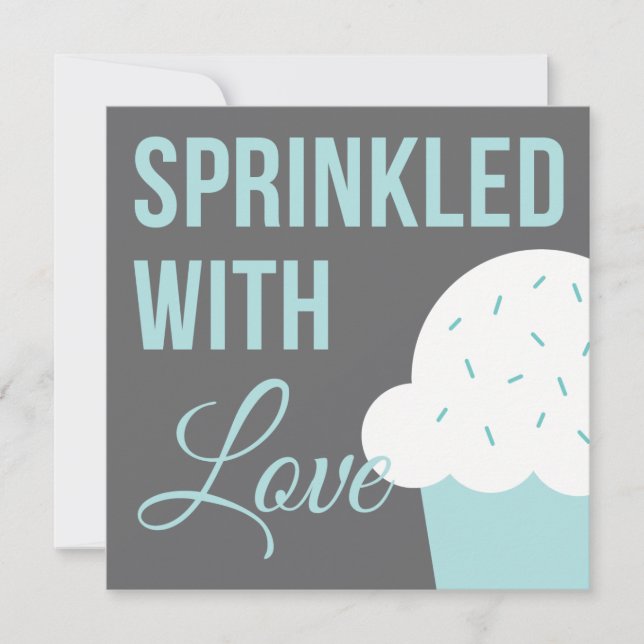 Invitation Baby shower mignon | arrosé avec amour (Devant)
