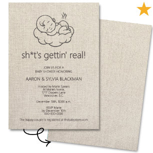 Invitation Baby-Shower Mignon et Décontracté au Style Minimal
