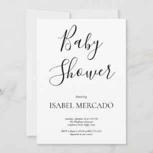 Invitation Baby shower minimaliste