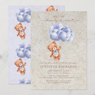 Invitation Baby shower minimaliste Attendre