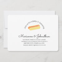 Baby shower minimaliste BBQ bébé Q Jardin Hotdog