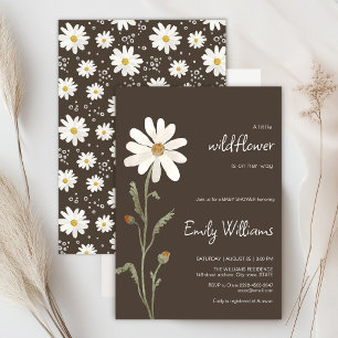 Invitation Baby shower minimaliste d'aquarelle de marais
